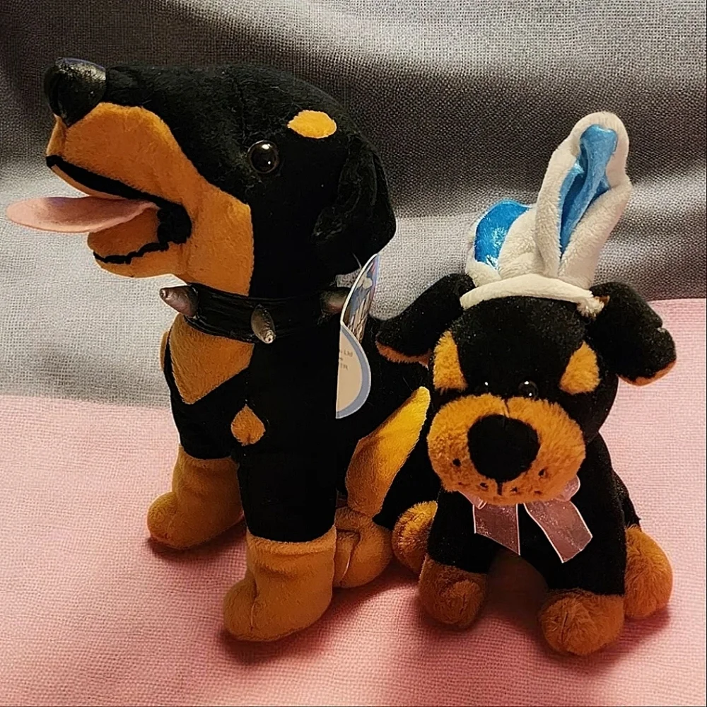 2 Cute Dog Stuffed Animals